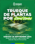 SE INVITA A LA COMUNIDAD A PARTICIPAR ESTE SÁBADO 28 EN JORNADA “TRUEQUE DE PLANTAS POR LIBROS USADOS” EN BIBLIOTECA CENTRAL